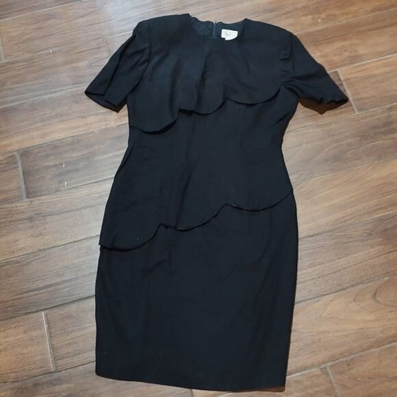 Vintage Kathryn Conover 12 black called layer dress - Picture 1 of 4
